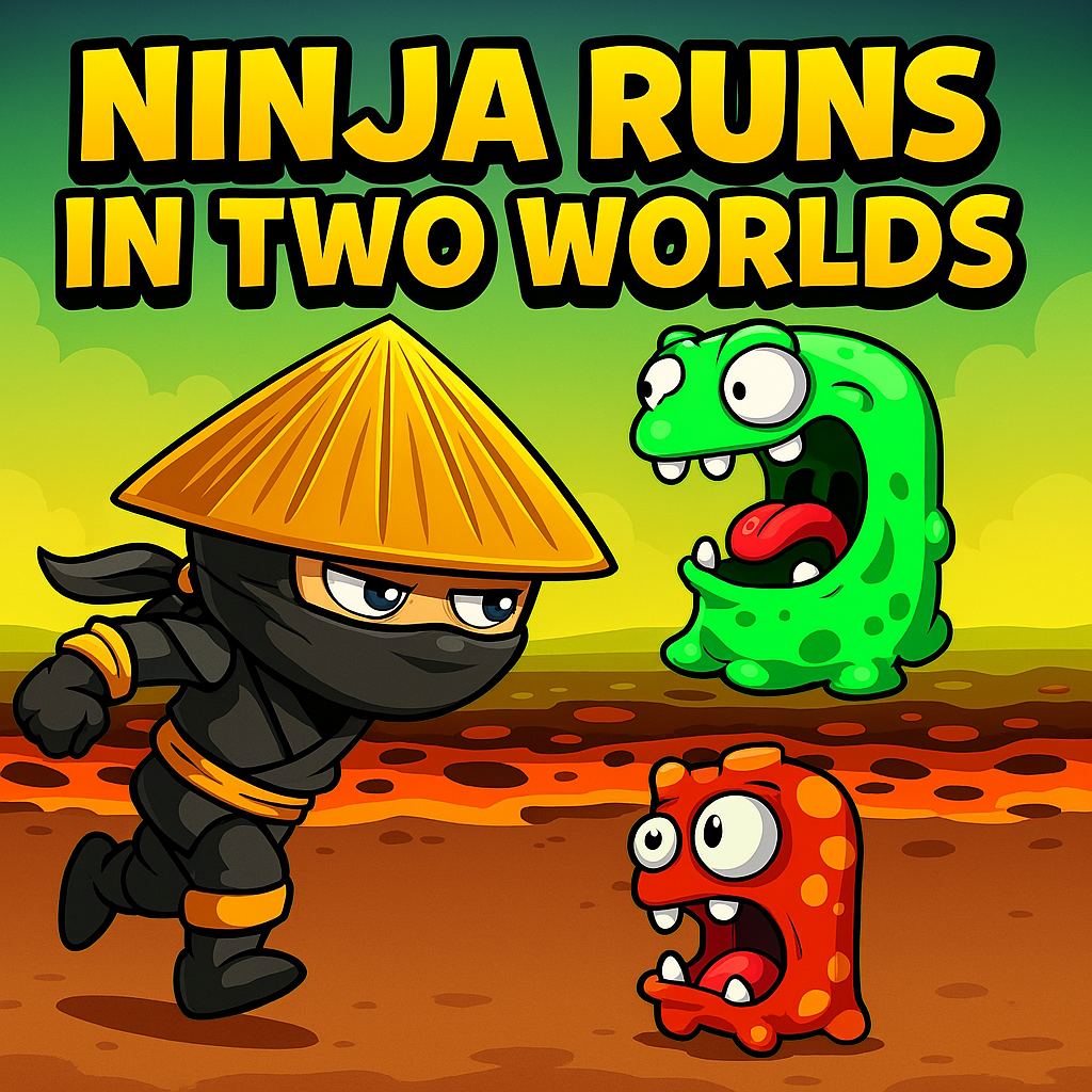 Ninja Runs In Two Worlds